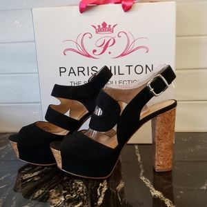 NWT Paris Hilton Suede Sandals